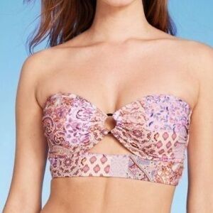 Shade & Shore hardware cut out longline bikini top